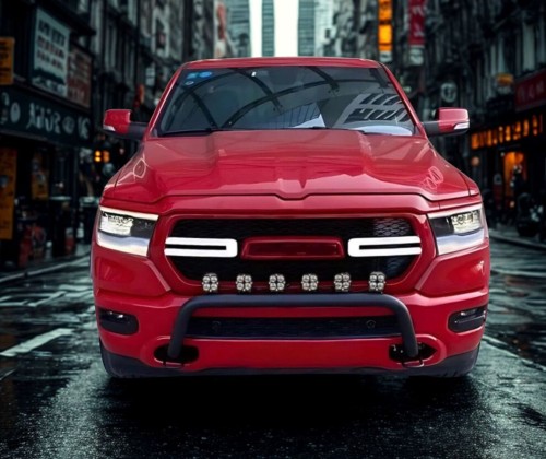 RAM 1500 Zestaw orurowanie przednie Bull Bar  + odświetlenie LED 2019-2024(1).jpg