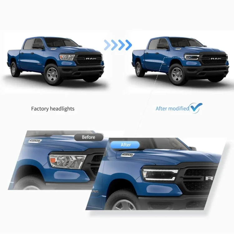 RAM 1500 Lampy przednie Full LED animacja komplet 2019-2024 VLAND(3).jpg