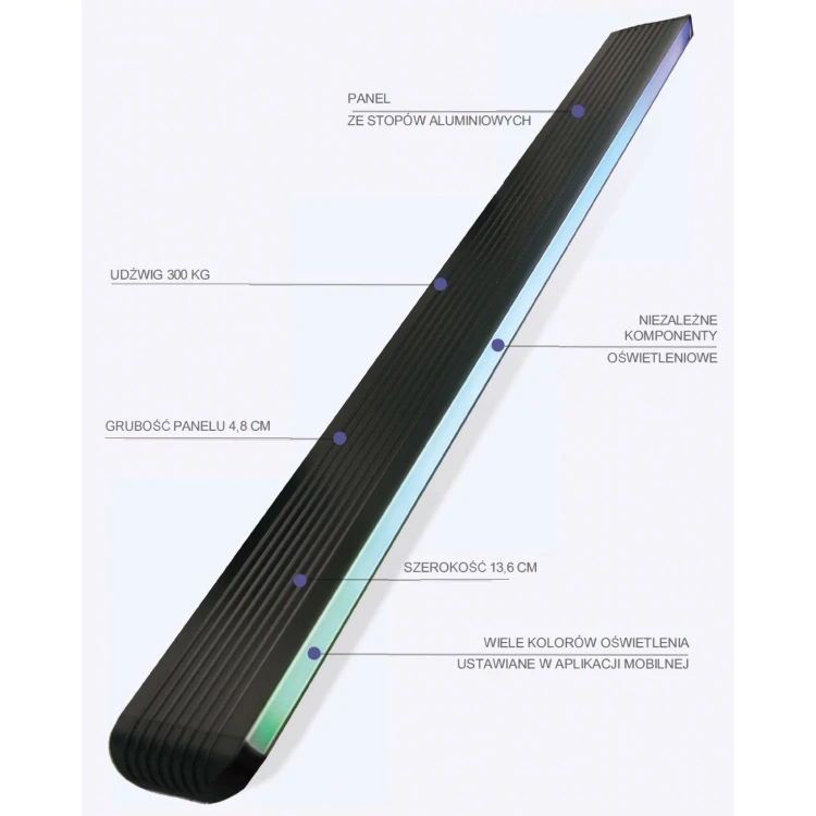 RAM 1500 Stopnie boczne pojedyncze oświetlenie LED komplet 2019-2024 (3).jpg