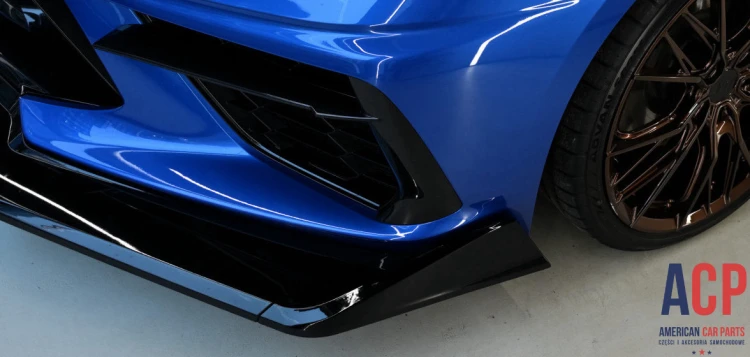 CORVETTE C8 Dokładka zderzaka przedniego - chin spoiler czarny połysk 2020- (1).png