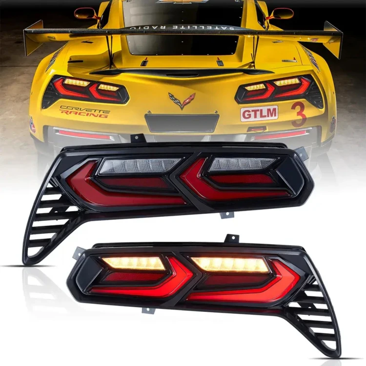 CORVETTE C7 Lampy tylne komplet 2014-2019 VLAND (styl Corvette C8) (RED)(5).jpg